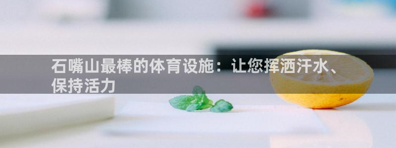 意昂3集团E.ON：石嘴山最棒的体育设施：让您挥洒汗