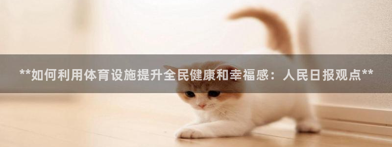 意昂3代理：**如何利用体育设施提升全民健康和幸福感