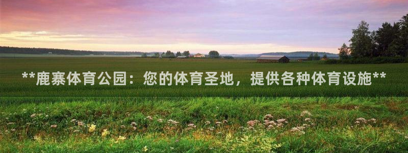 意昂体育3平台注册流程图：**鹿寨体育公园：您的体育