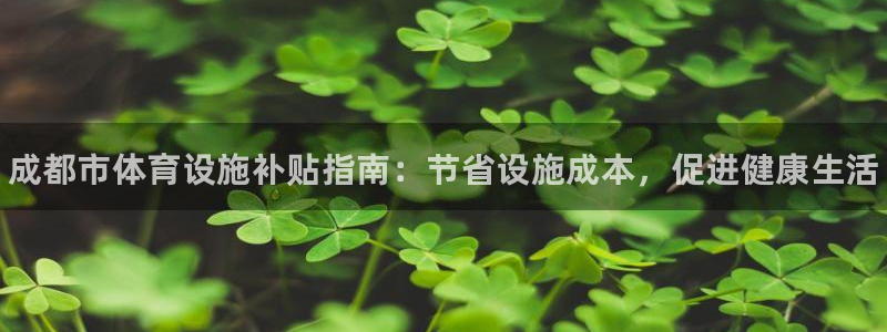 意昂体育3平台是正规平台吗安全吗：成都市体育设施补贴指南：节