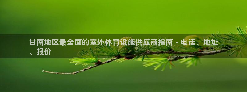 意昂体育3开户：甘南地区最全面的室外体育设施供应商指南 - 